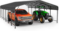 20x30 FT Metal Carport, Enhanced Base and Steel Roof by Unknown