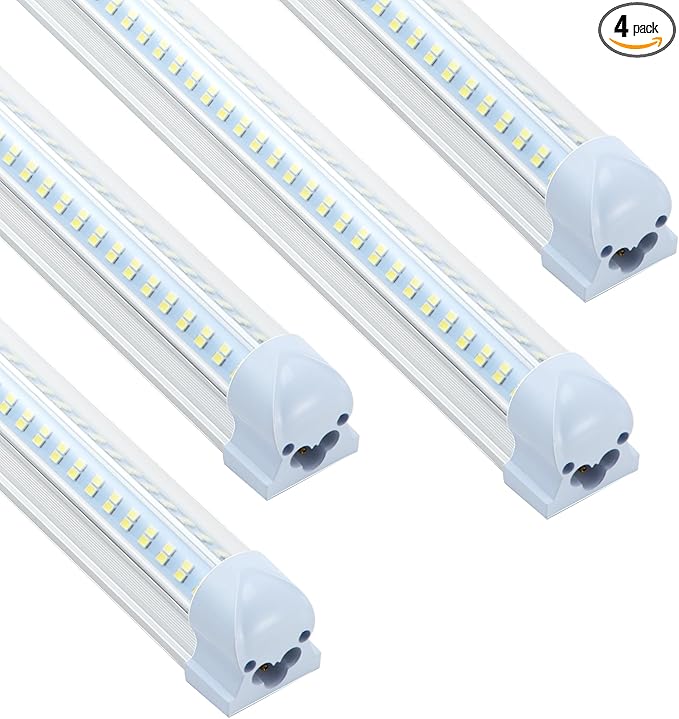 4 Pack 2FT T8 LED Shop Lights, 30W Integrated Tube Light, 4800LM 6000-6500K by Unknown