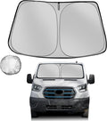 Windshield Sun Shade for 2022-2025 Ford E-Transit Foldable Sun Sunshade for Car by Fonowka