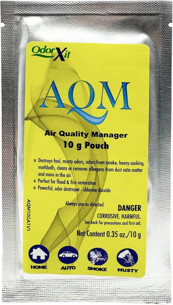 AQM by OdorXit, Air Quality Manager Chlorine Dioxide Odor Removal Packet by OdorXit