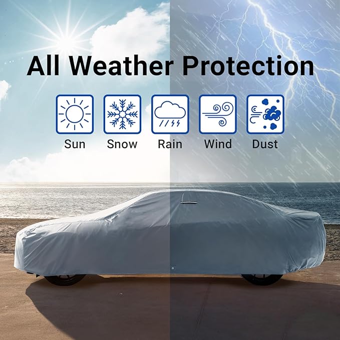 iCarCover Custom Car Cover for Pontiac Phoenix Waterproof All-Weather Rain Snow - Image 9