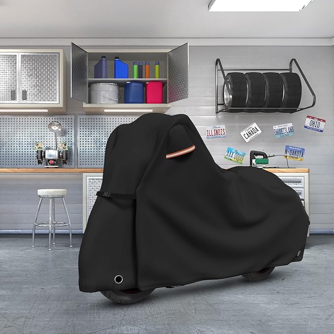 STARTWO Motorcycle Covers Waterproof Outdoor Storage Heavy Duty All Season - Image 7