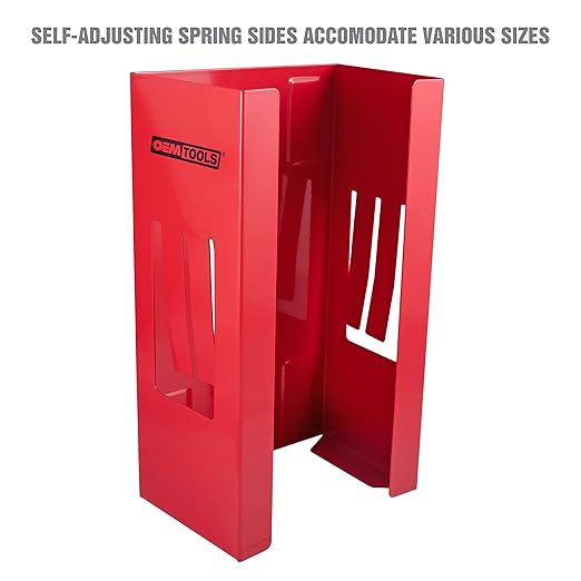 OEMTOOLS 23123 Red Magnetic Glove Dispenser, Disposable Gloves Box Holder - Image 2