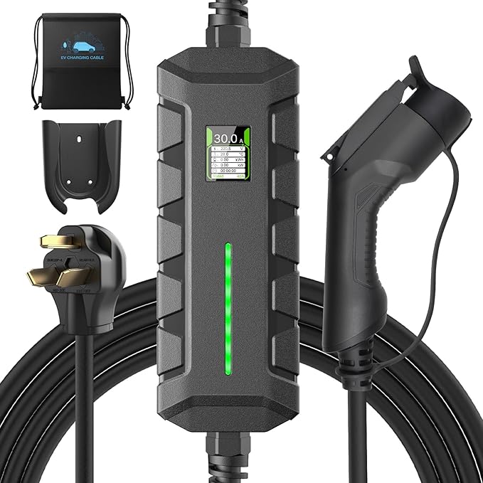 Level 2 EV Charger ETL Certified, 30A 7.2KW Home Charging Station, Plug-in NEMA by Morec