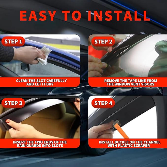 in Channel Rain Guards for Chevrolet Equinox 2018 2019 2020 2021 2022 2023 2024 - Image 7