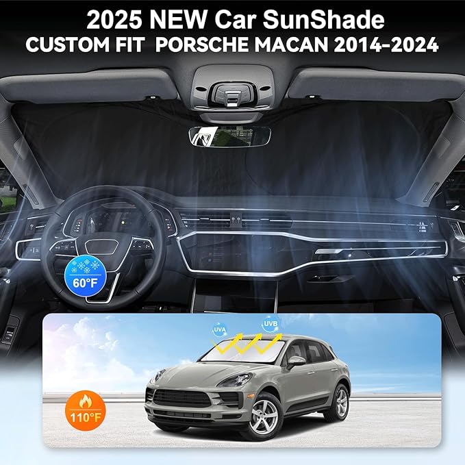 Custom Fit Macan Windshield Sunshade - Image 4
