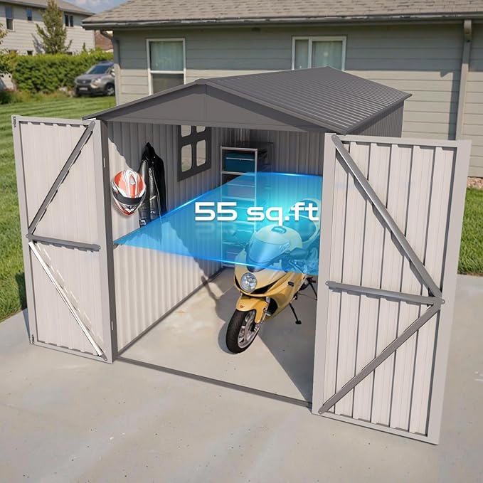 5’ x 10’ Motorcycle Storage Sheds, Metal Shelter & Garage - Image 3