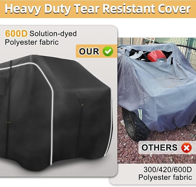 600D ATV Cover, Waterproof & Windproof 4 Wheeler Covers Outdoor Storage - Image 2