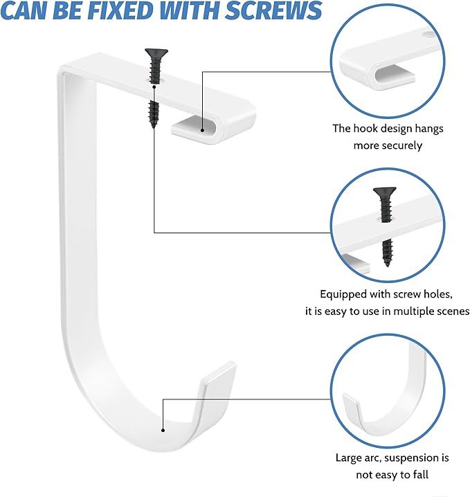 4-Pack Heavy Duty Add-On Flat Hook Accessory - Image 5