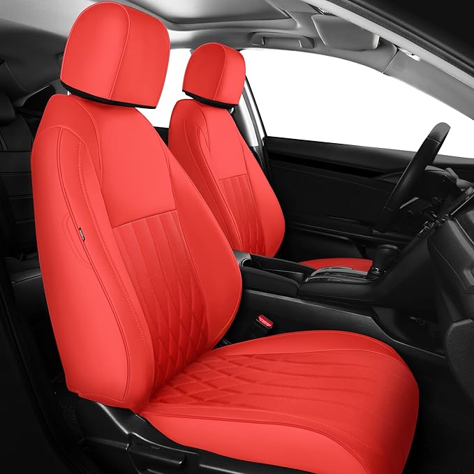 Seat Covers for Honda Civic Sedan LX 2016 2017 2018 2019 2020 2021, Faux - Image 8