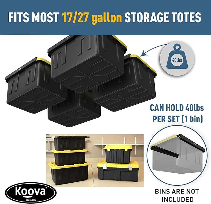 Koova Heavy-Duty Overhead Garage Storage Rack - Image 3
