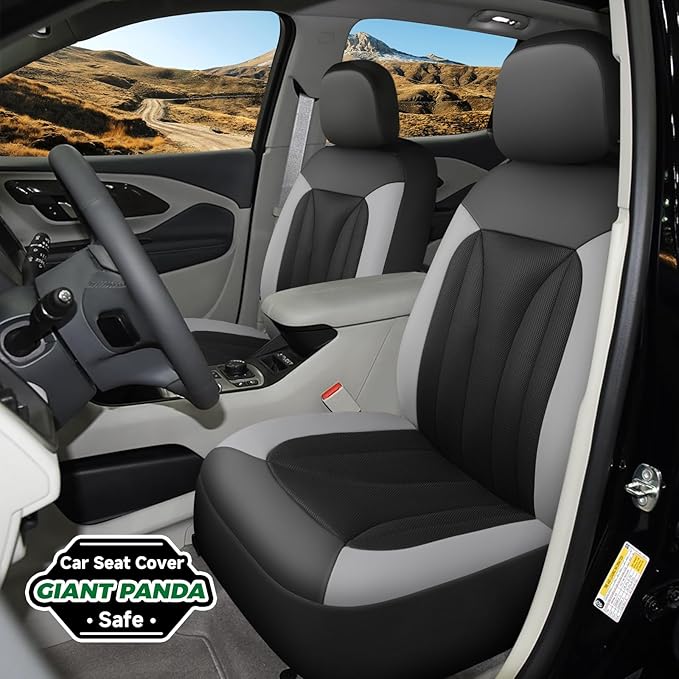 GIANT PANDA Fit GMC Sierra 1500 2500 3500 Front Car Seat Cover, 3D Air Mesh - Image 2