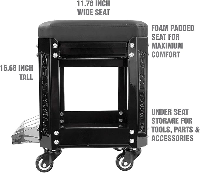 OEMTOOLS 24994 Workshop Creeper Seat, Rolling Stool - Image 3