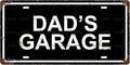DAD'S GARAGE Space Vintage Metal Tin Sign License Plate Bar Cafe Garage Cave by Unknown