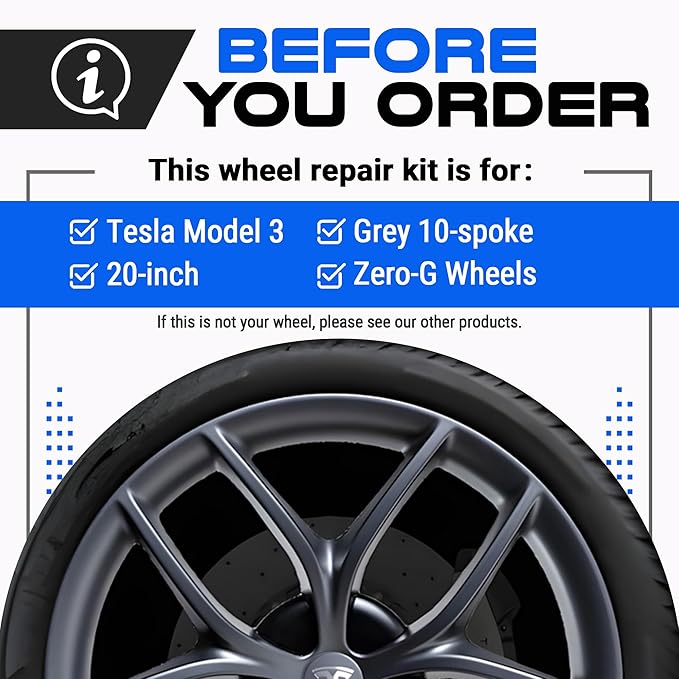 Premium Tesla Wheel Curb Rash Repair Kit - Image 2
