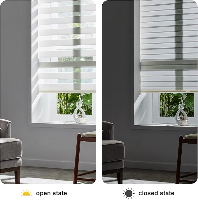 Persilux Cordless Zebra Blinds for Windows Free-Stop Roller Windows Shades Dual - Image 5
