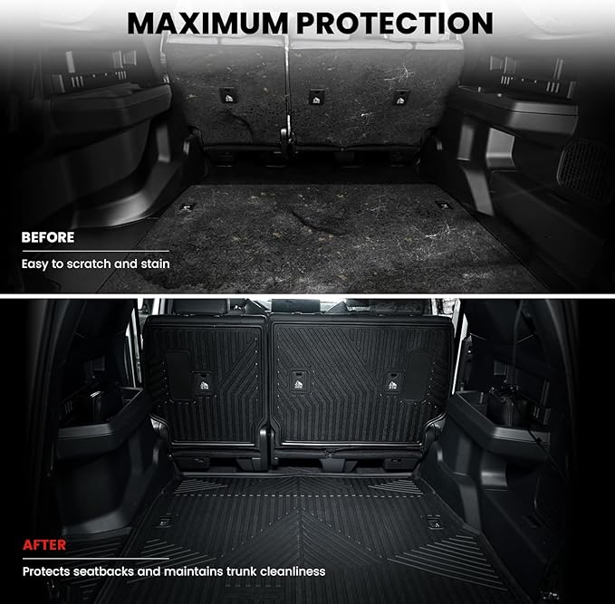 LASFIT Trunk Mat&Backrest Mat for Toyota 4Runner 2025, All Weather TPE Custom - Image 4