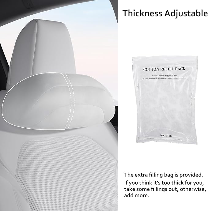 Car Headrest Pillow for Driving, Softness Ergonomic Design Universal Travel - Image 3