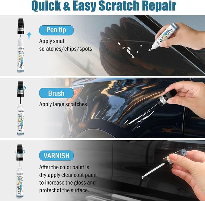 Black Touch Up Paint for Cars, Car Paint Scratch Repair Pen, Color Accurate - Image 5