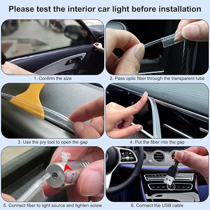 Car LED Strip Lights, LEDCARE 9 in 1 RGB Car Interior Lights - Image 6