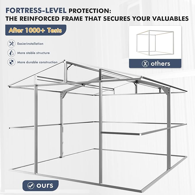 Metal Shed 10x12x7 FT, Sheds Outdoor Storage - Image 4