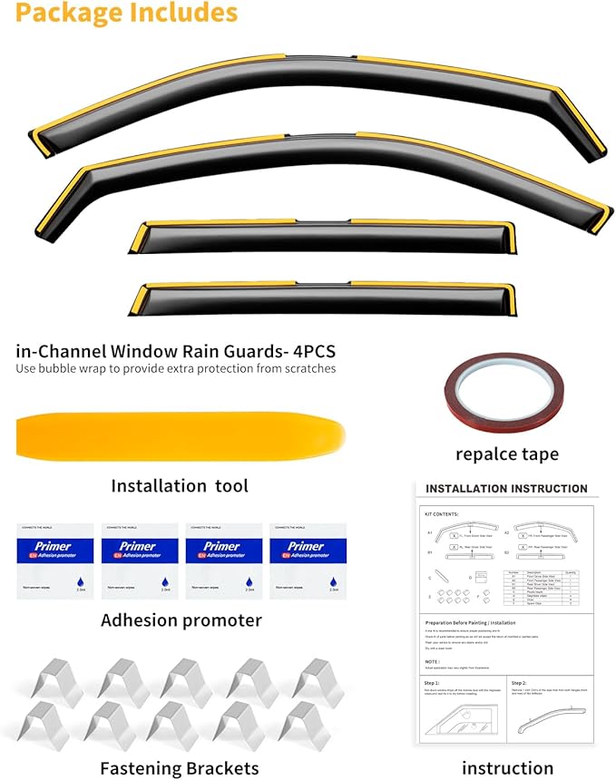 in-Channel Window Rain Guards Fit - Image 8