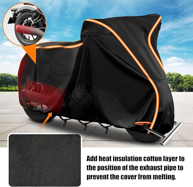 420D Motorcycle Cover for Honda Rebel 250 300 500 1100 Shadow 600 750 1100 / - Image 3