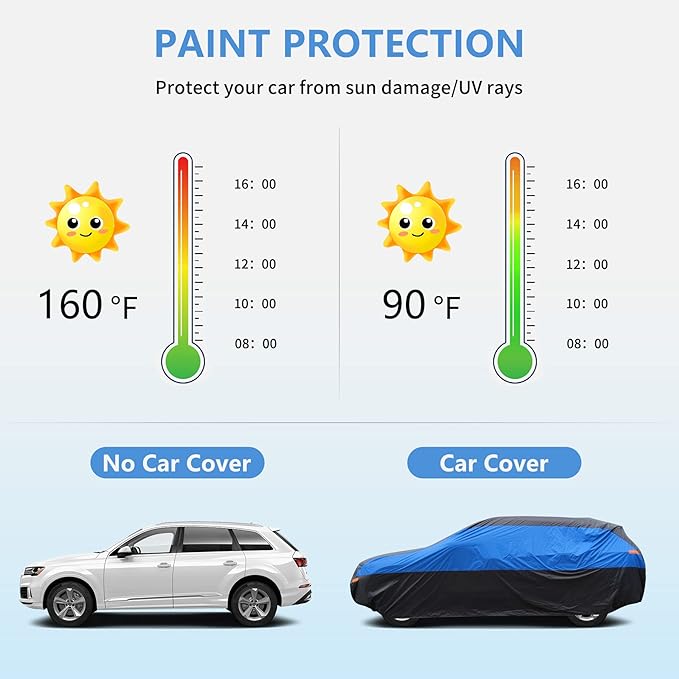 SUV Car Cover Waterproof All Weather, Cover Full Exterior Cover Windproof - Image 7