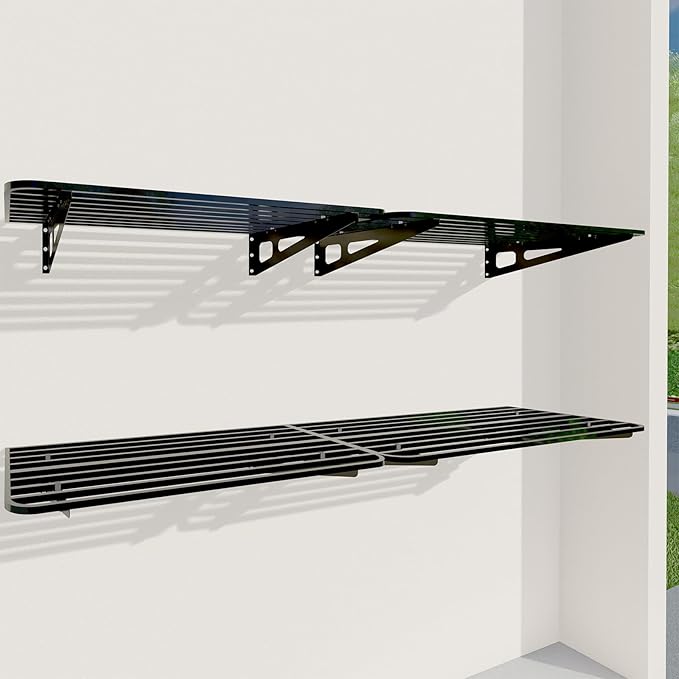 4-Pack 2x4ft Garage Shelving Wall Mounted, 4 ShelfTotal 16 ft Garage Wall by ZoffyFabrizio