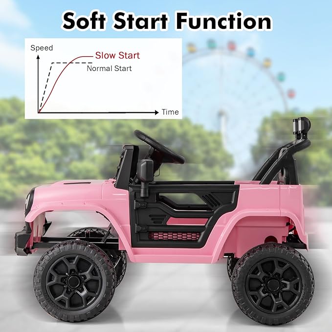 Costzon Kids Ride On Truck, 12V Battery Powered Electric Vehicles w/Remote - Image 8
