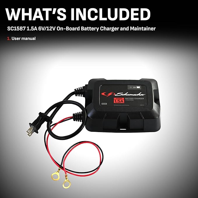 Schumacher Electric On-Board Battery Charger and Maintainer, 1.5 Amps, 6 Volt - Image 4