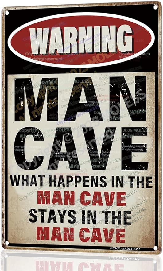 'What Happens Here, Stays Here!' Funny Man Cave Decor by MOLESSSIGNS