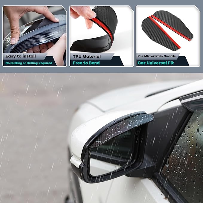 4PCS in Channel Rain Guards Fit - Image 5