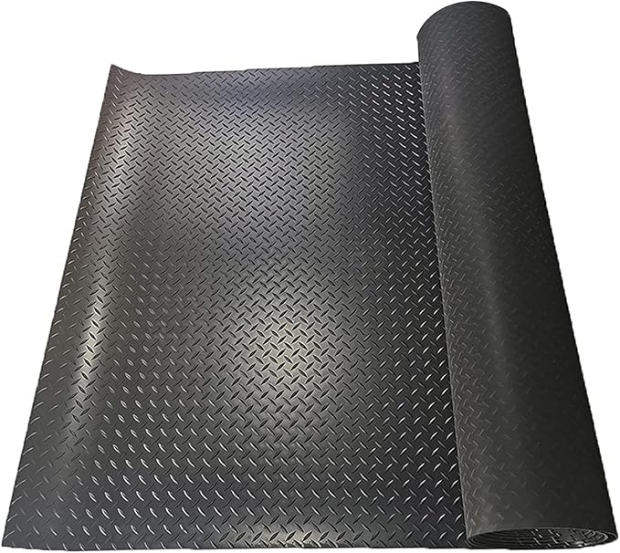 Boshen 5Ft x 12Ft Garage Floor Mat 2.5mm Thickened Rubber Flooring Roll 60sqft by Boshen