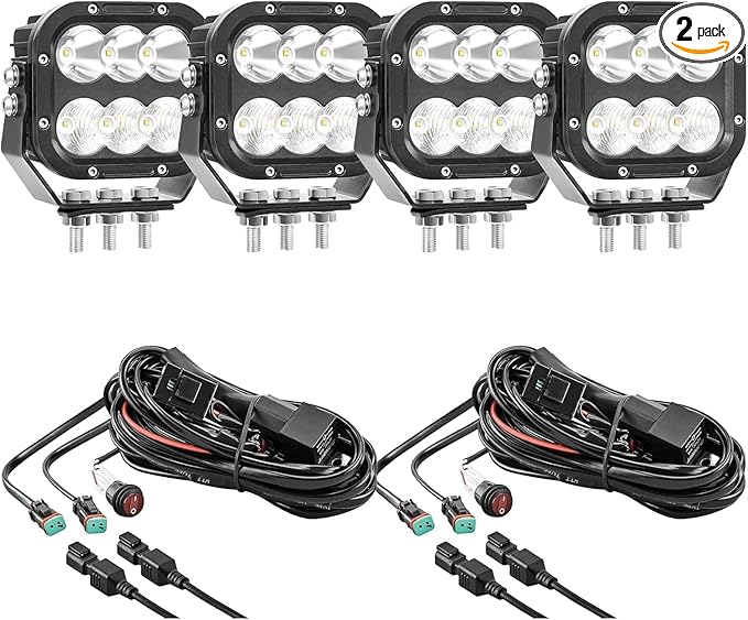 Off Road LED Pod Lights 5 Inch 120W 10000lm Offroad LED Work Light Pods by SanYoung-AutomotiveLights