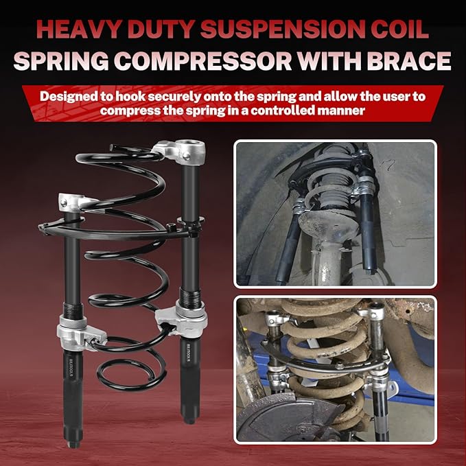 BILITOOLS 2-Piece Coil Spring Compressor Tool Heavy Duty Macpherson Strut - Image 2
