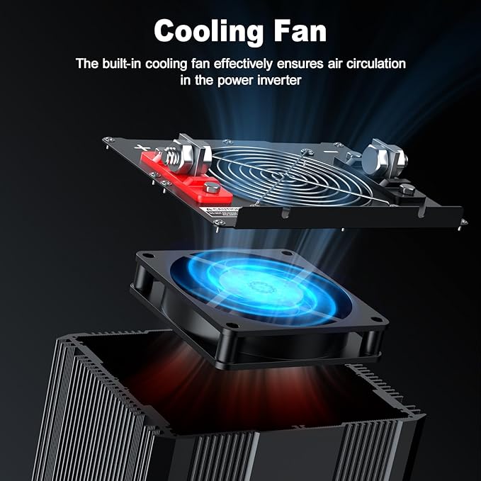 5600W Power Inverter, Peak Power 11200W 12V DC to AC 110120V, Remote Control - Image 5