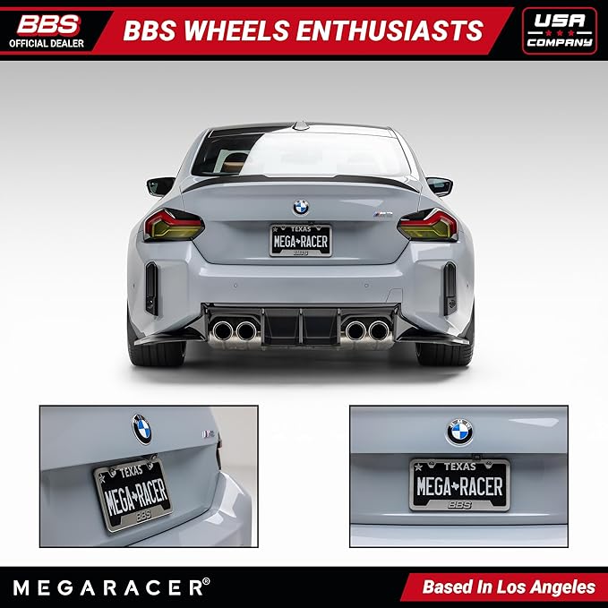BBS Official Brushed Chrome Stainless Steel License Plate Frame – Made in USA – - Image 3