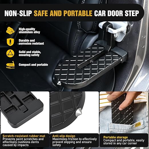 Nilight Car Door Step for Roof Access Universal Car Step Hook for Roof SUV - Image 3