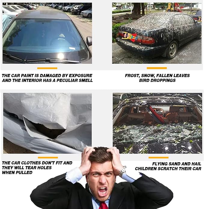 TUCAREST 6-Layers Full Car Cover Waterproof All Weather Truck Covers, - Image 8