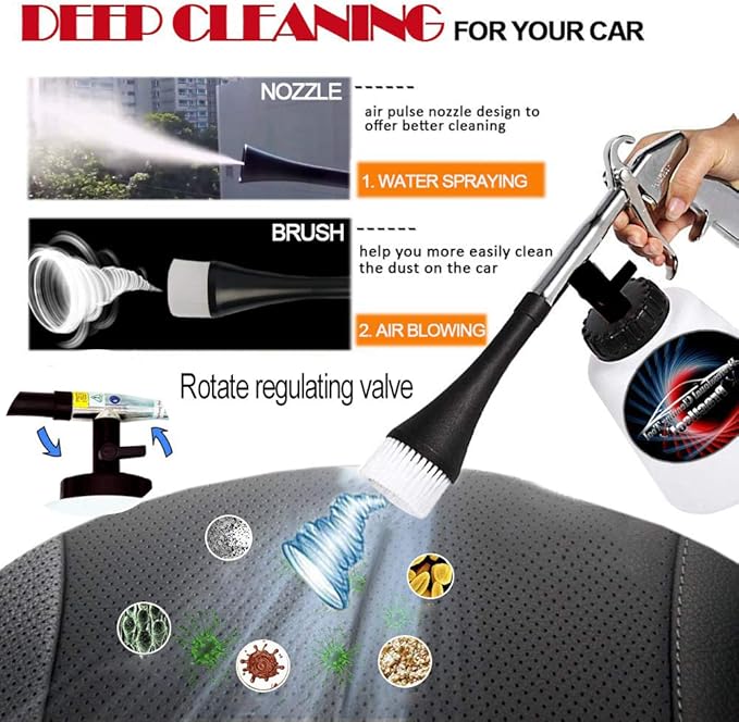 Car Interior Cleaner, Auto Detail Tools Car Detailing Kit High Pressure Car - Image 2