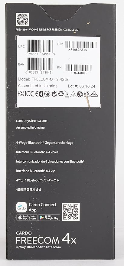 Cardo Systems FREECOM 4X Motorcycle 4-Way Helmet Bluetooth Communication System - Image 13