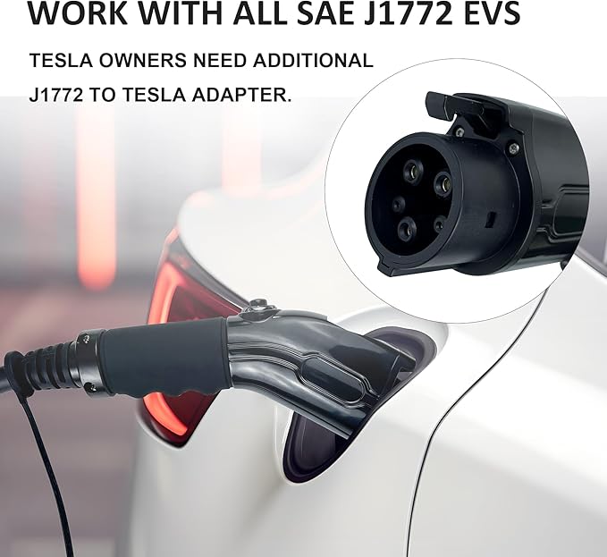 Level 2 EV Charger 40Amp, NEMA 14-50 J1772 Connector and 25 ft Cable, Portable - Image 4