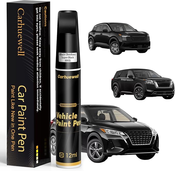 Black Obsidian/Super Black Touch Up Paint Compatible by Carhuewell