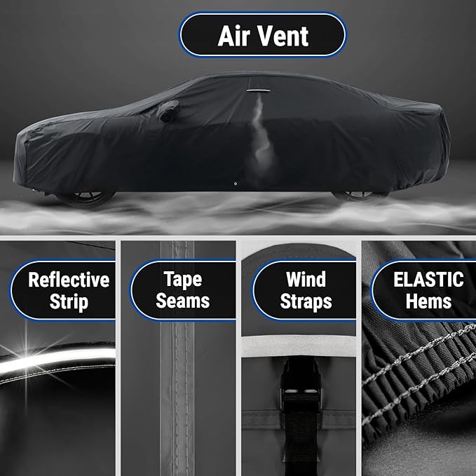 iCarCover Custom Car Cover for Pontiac Tempest Waterproof All-Weather Rain Snow - Image 5