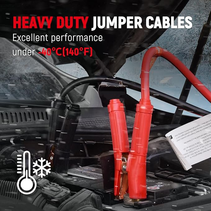 TOPDC Jumper Cables Heavy Duty 0 Gauge 20 Feet 1000Amp Booster Cables - Image 4