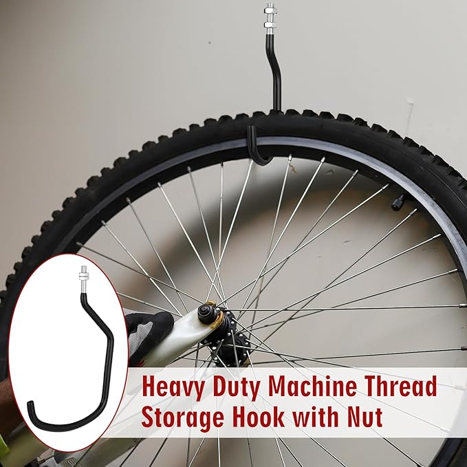 Shimeyao 8 Pcs Machine Thread Bicycle Storage Hook - Image 5