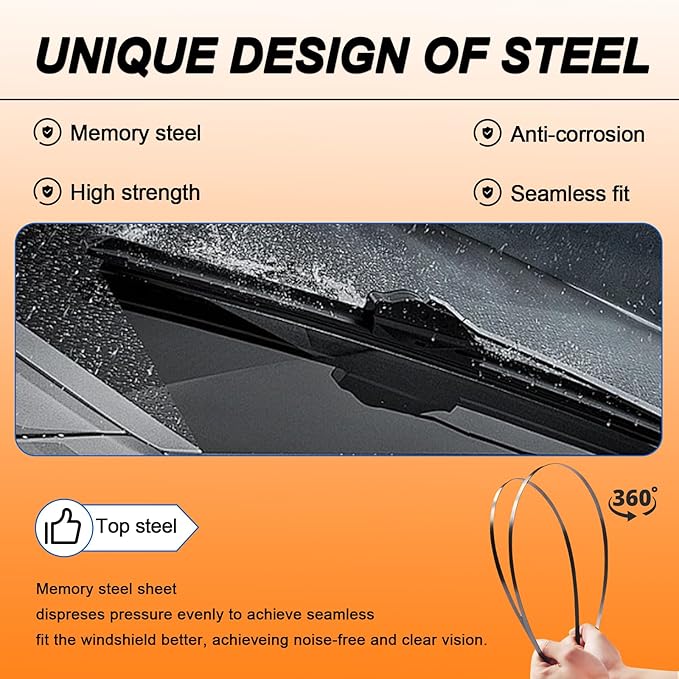 HULADAED® 26''+16''+14'' Windshield Wipers Replacement - Image 3