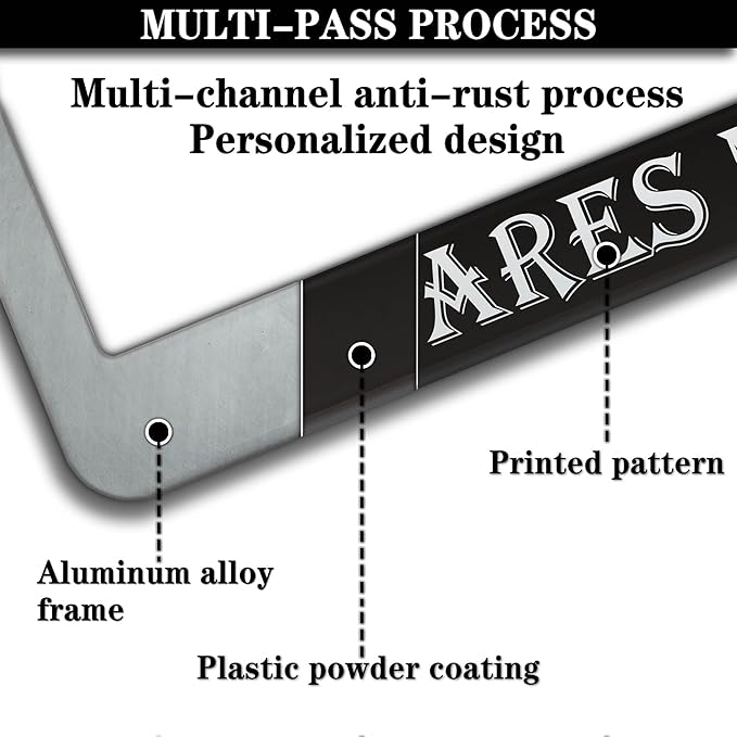 Fun License Plate Frame Cover Black and White License Plate Frames My Driving - Image 5