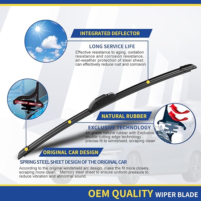 3 wipers Replacement for 2009-2018 2019 2020 Dodge Journey, Windshield Wiper - Image 4